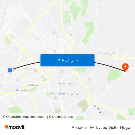 Lycée Victor Hugo to Annakhil map