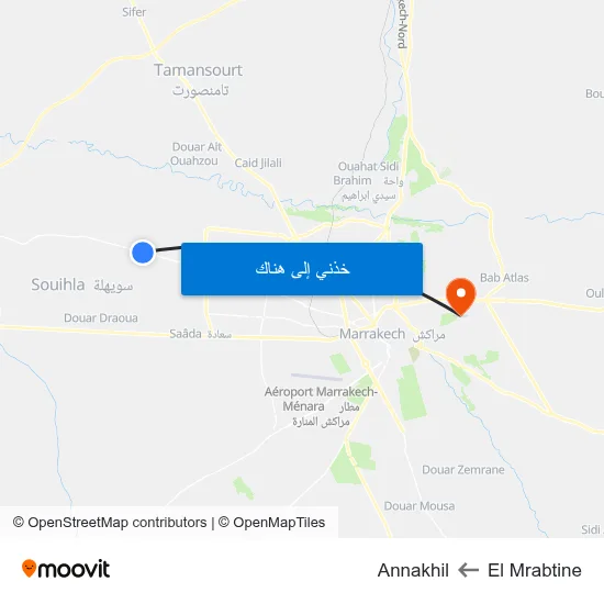 El Mrabtine to Annakhil map