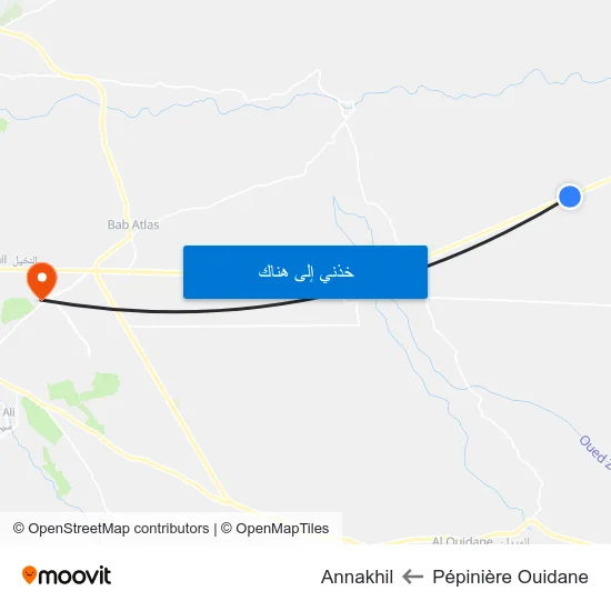 Pépinière Ouidane to Annakhil map