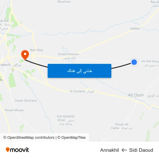 Sidi Daoud to Annakhil map
