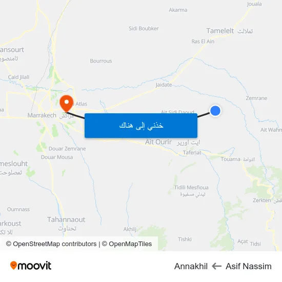 Asif Nassim to Annakhil map