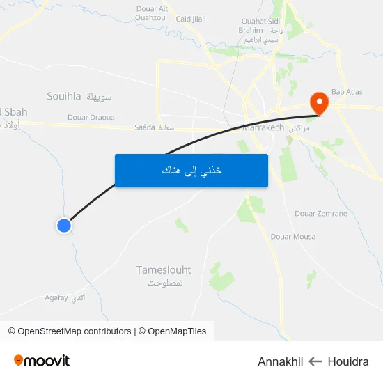 Houidra to Annakhil map