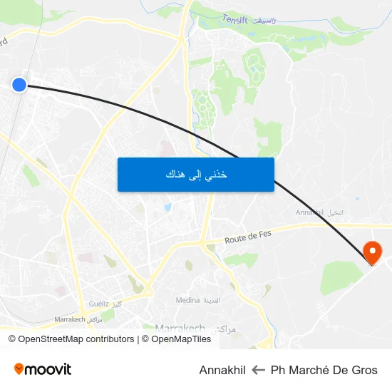 Ph Marché De Gros to Annakhil map
