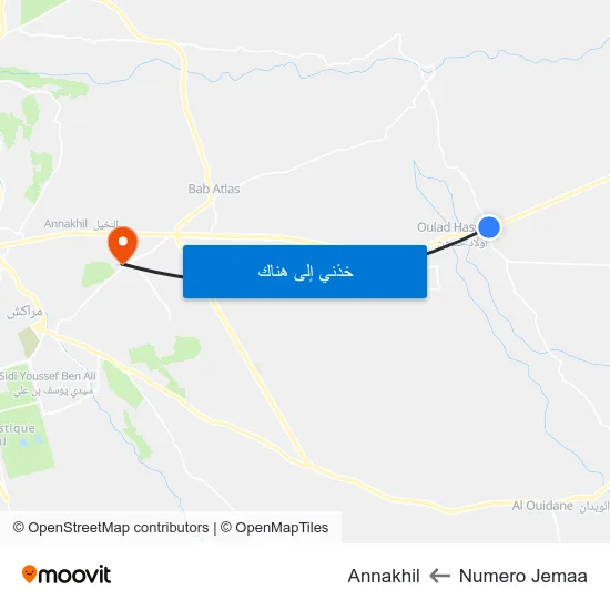 Numero Jemaa to Annakhil map