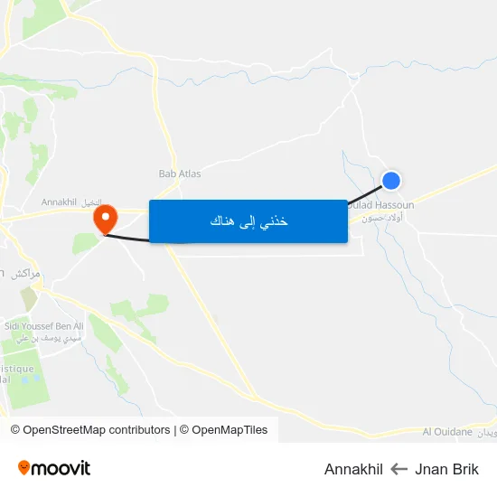 Jnan Brik to Annakhil map