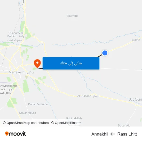 Rass Lhitt to Annakhil map