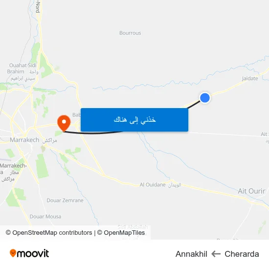 Cherarda to Annakhil map