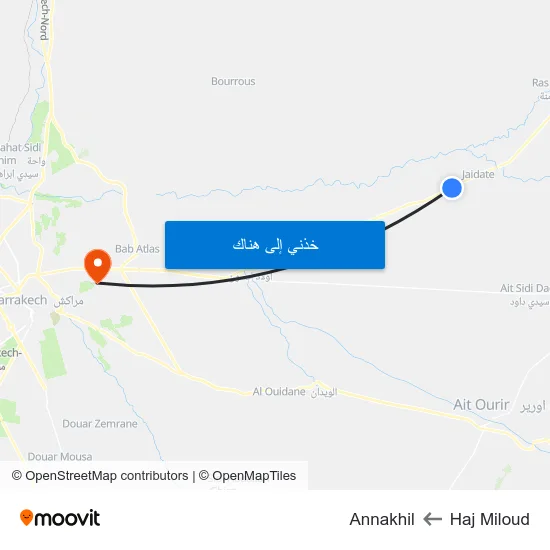 Haj Miloud to Annakhil map