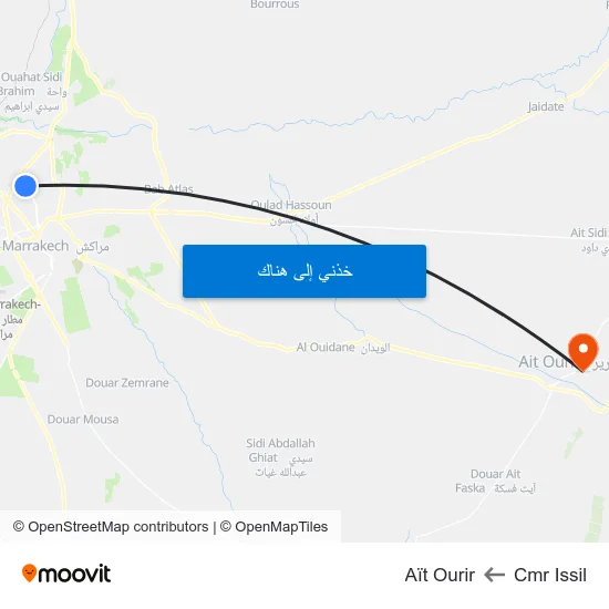 Cmr Issil to Aït Ourir map