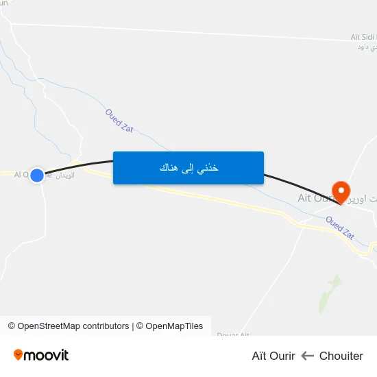Chouiter to Aït Ourir map
