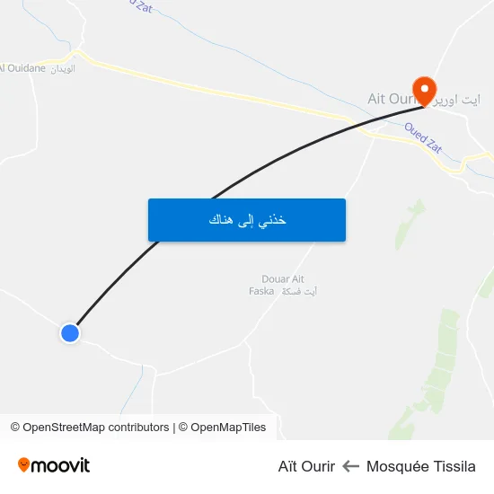 Mosquée Tissila to Aït Ourir map