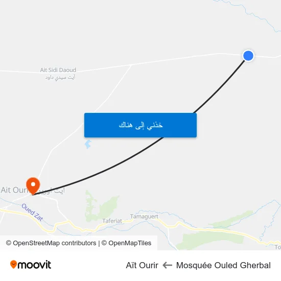 Mosquée Ouled Gherbal to Aït Ourir map