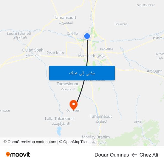 Chez Ali to Douar Oumnas map