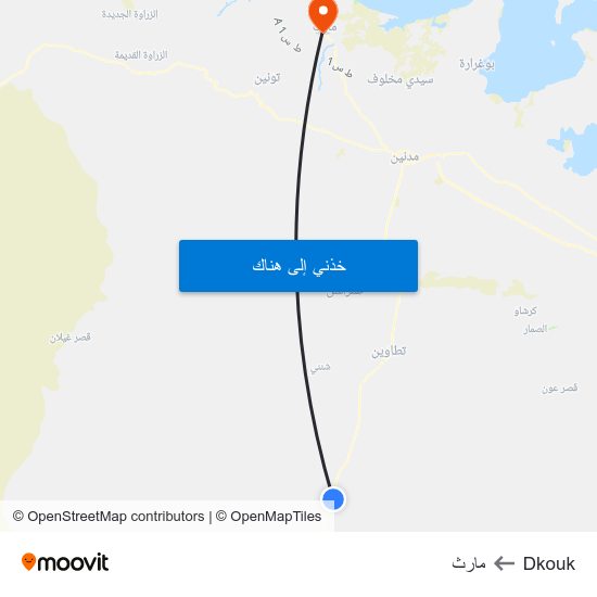 Dkouk to مارث map