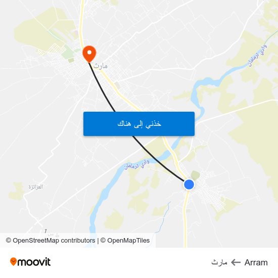 Arram to مارث map