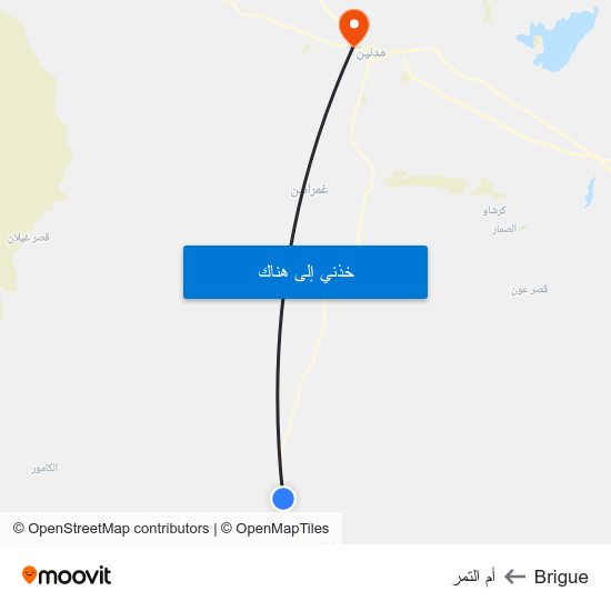 Brigue to أم التمر map