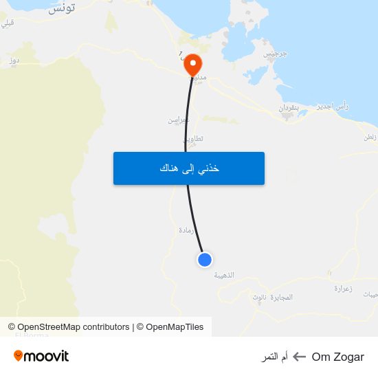 Om Zogar to أم التمر map