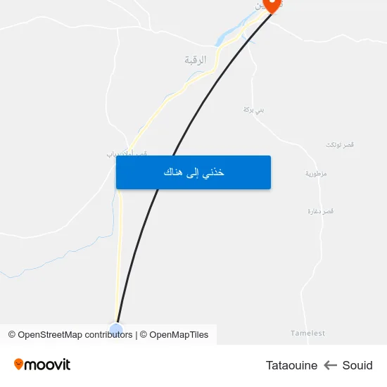 Souid to Tataouine map