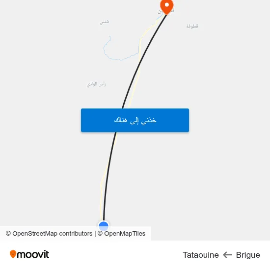 Brigue to Tataouine map
