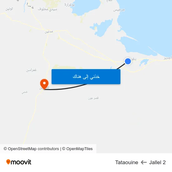 Jallel 2 to Tataouine map