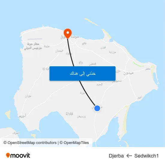 Sedwikch1 to Djerba map