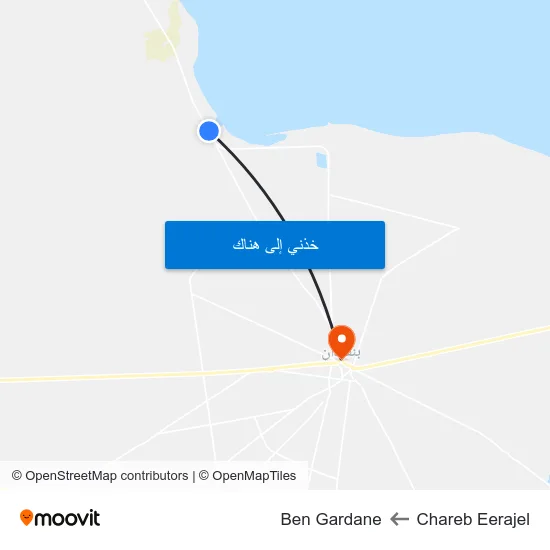Chareb Eerajel to Ben Gardane map