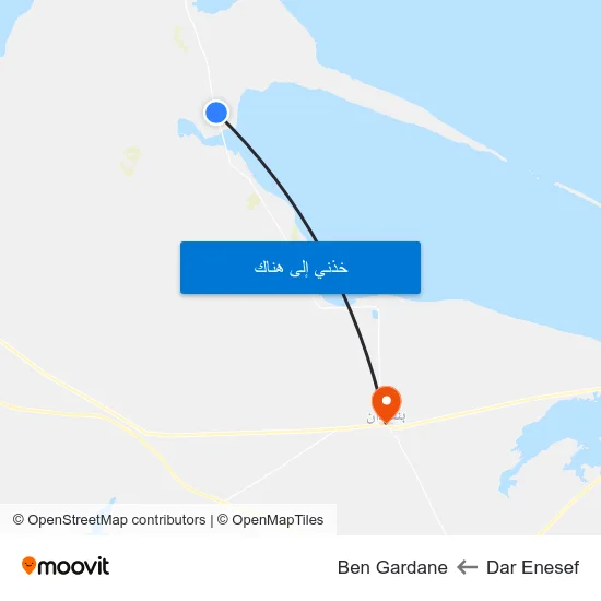 Dar Enesef to Ben Gardane map