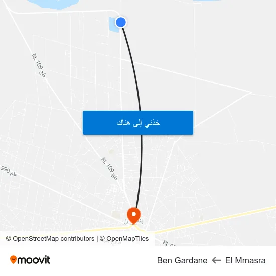 El Mmasra to Ben Gardane map