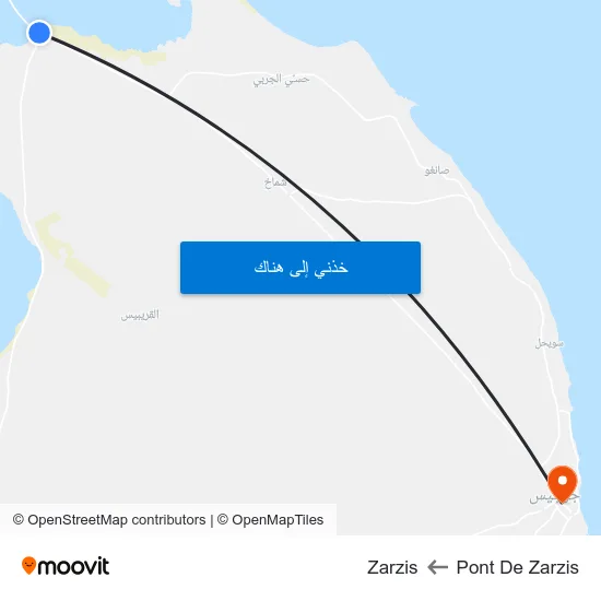 Pont De Zarzis to Zarzis map