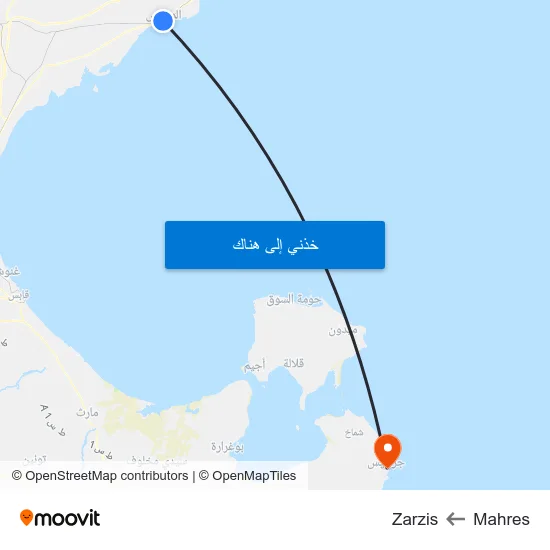 Mahres to Zarzis map