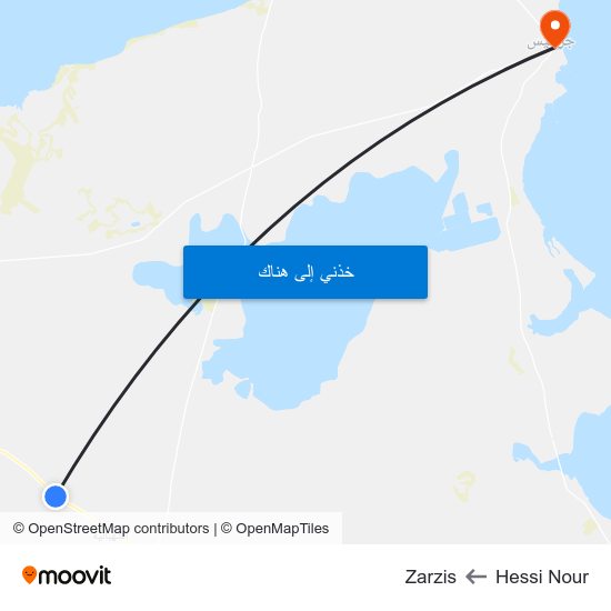 Hessi Nour to Zarzis map