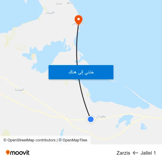 Jallel 1 to Zarzis map