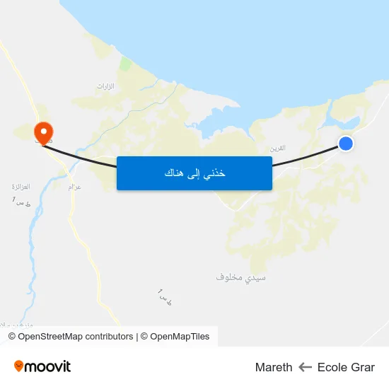 Ecole Grar to Mareth map