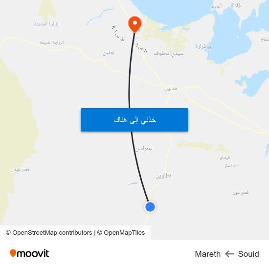 Souid to Mareth map