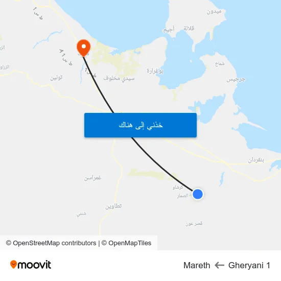 Gheryani 1 to Mareth map