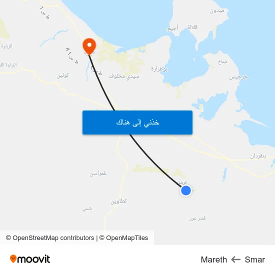 Smar to Mareth map