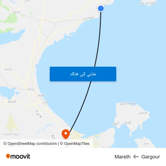 Gargour to Mareth map