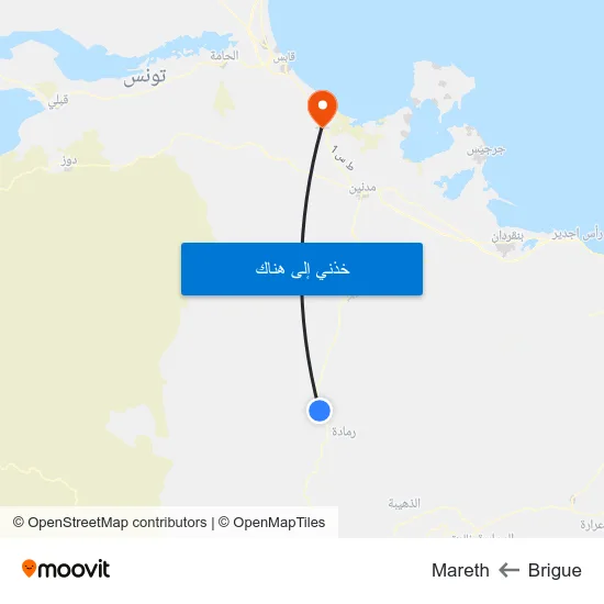 Brigue to Mareth map