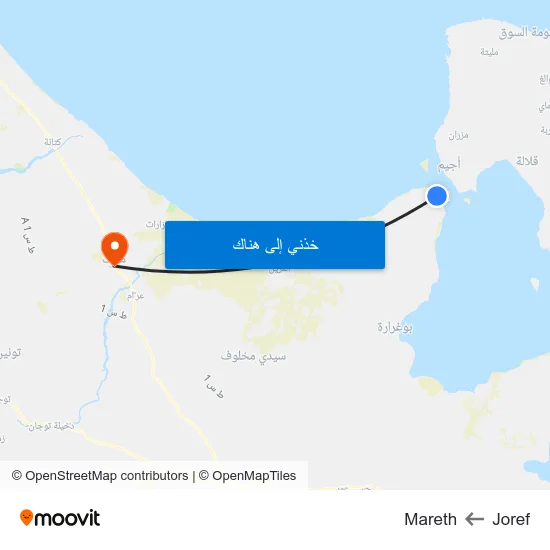 Joref to Mareth map
