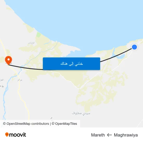 Maghrawiya to Mareth map