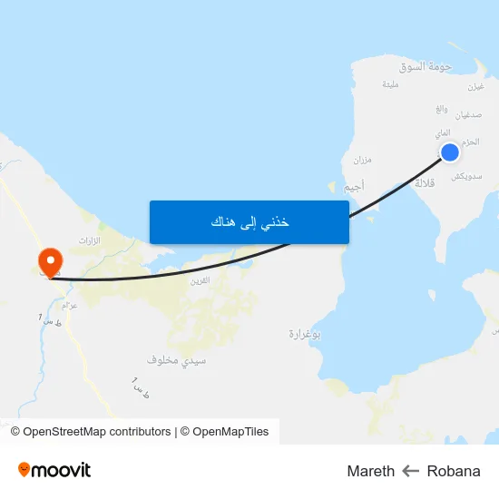 Robana to Mareth map