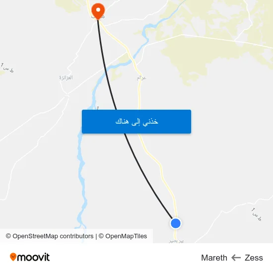 Zess to Mareth map