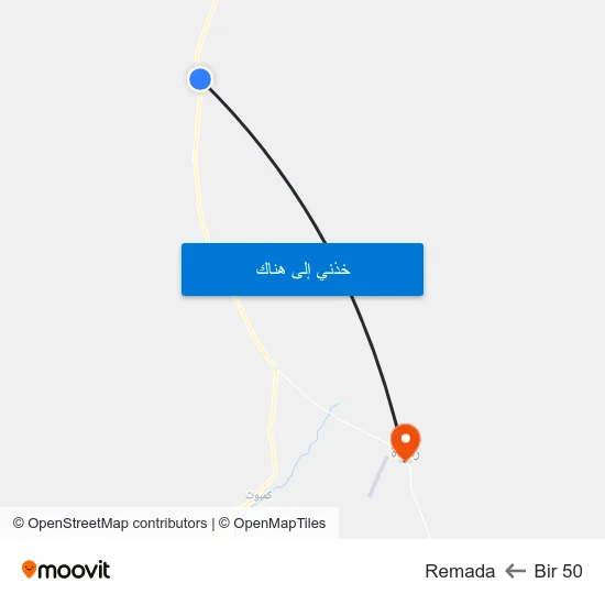 Bir 50 to Remada map