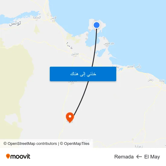 El May to Remada map