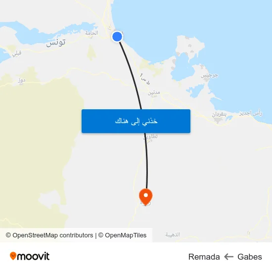 Gabes to Remada map