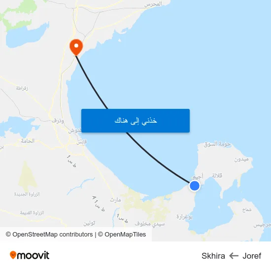 Joref to Skhira map