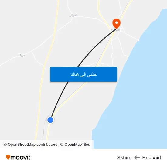 Bousaid to Skhira map