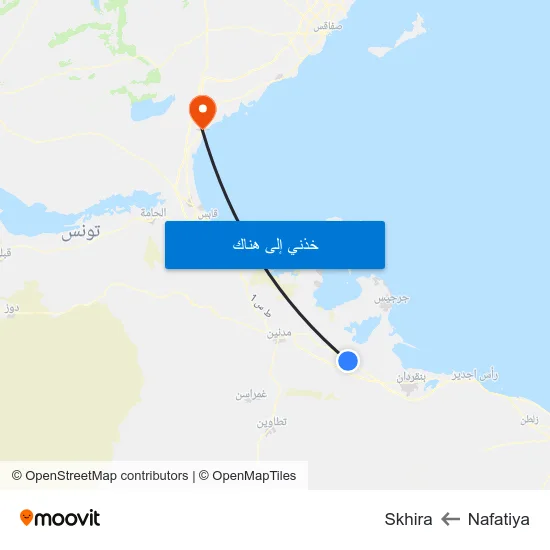 Nafatiya to Skhira map