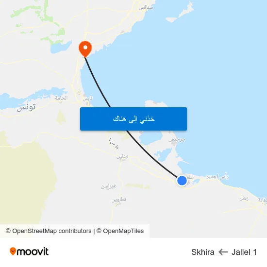 Jallel 1 to Skhira map