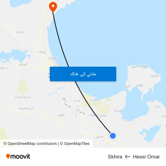 Hessi Omar to Skhira map